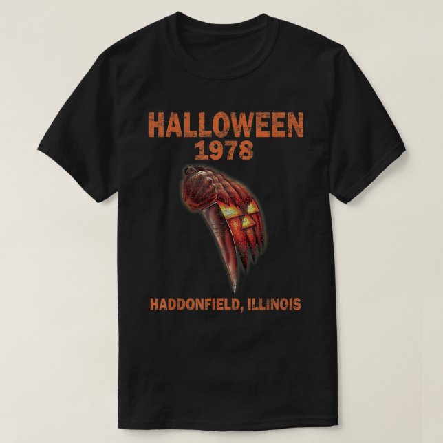 Halloween 1978 holiday spooky gift myers pumpkin h T-Shirt (Design Front)