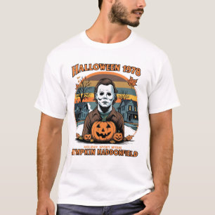 Halloween 1978 Holiday Spooky Myers Pumpkin Haddon T-Shirt