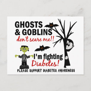 Halloween 1 Diabetes Warrior Postcard