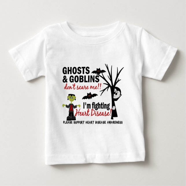 Halloween 1 Heart Disease Warrior Baby T-Shirt (Front)