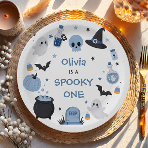 Halloween 1st Birthday Girls Ghost Paper Plate
