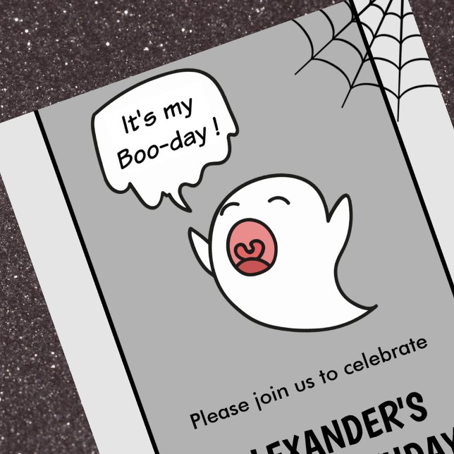 Halloween 1st birthday invitation spooky one ghost (Halloween-1st-birthday-invitation-spooky-one-ghost-1)