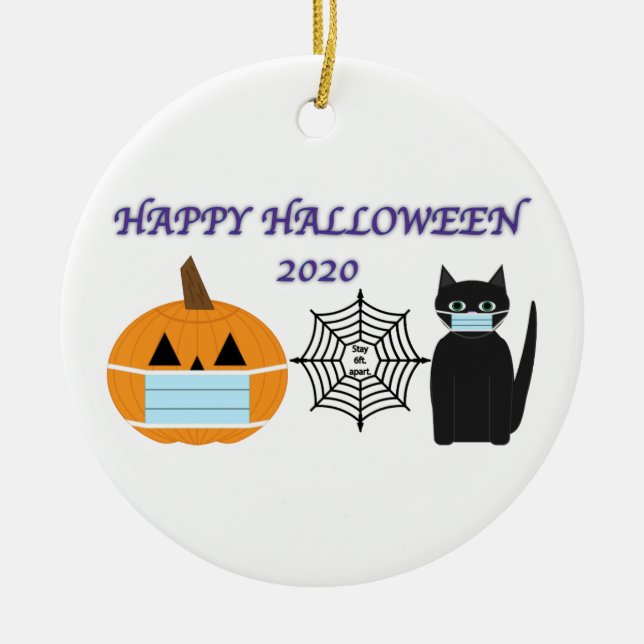 Halloween 2020 ceramic ornament (Front)