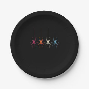 Halloween 2020 Vintage Spider Web Silhouette Paper Plate