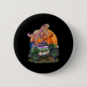 Halloween 2023 Dinosaur Skeleton T rex Scary Pumpk 6 Cm Round Badge