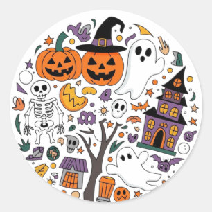 Halloween 2024 classic round sticker