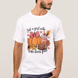 Halloween 2024 Just A Girl Who Loves Fall Pumpkin T-Shirt