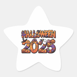 Halloween 2025 – Colourful Cartoon Cutout Sticker