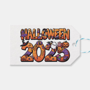 Halloween 2025 – Colourful Cartoon Cutout Sticker Gift Tags