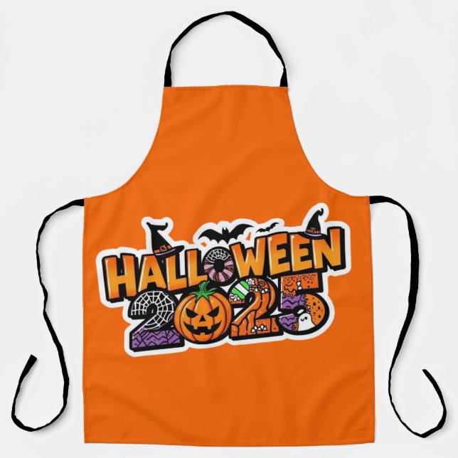 Halloween 2025 Magic – Festive Pumpkin Apron (Front)