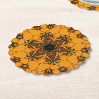 Halloween 2 Geometric Mandala 6 Pattern Paper Coaster