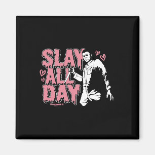 Halloween 2 Valentine's Day Michael Myers Slay All Magnet