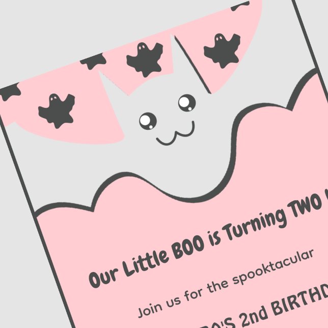 halloween 2nd birthday invitation Ghost Little boo (halloween-2nd-birthday-invitation-Ghost-Little-boo-1)