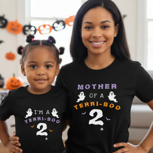 Halloween 2nd Birthday Terri-Boo Twos Ghost Mother T-Shirt