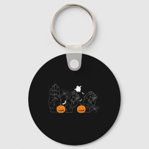 Halloween 31st October Deaf-mute Sign-language Key Ring