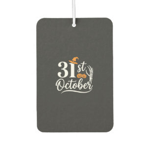 Halloween 31st October Pumpkin Witch Hat Design_1 Car Air Freshener