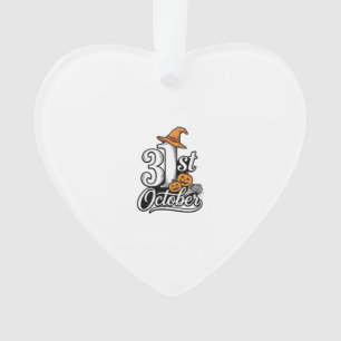 Halloween 31st October Typography Shirt Design_1 Ornament