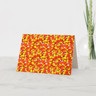 HALLOWEEN 3 D CANDY CORN CARD