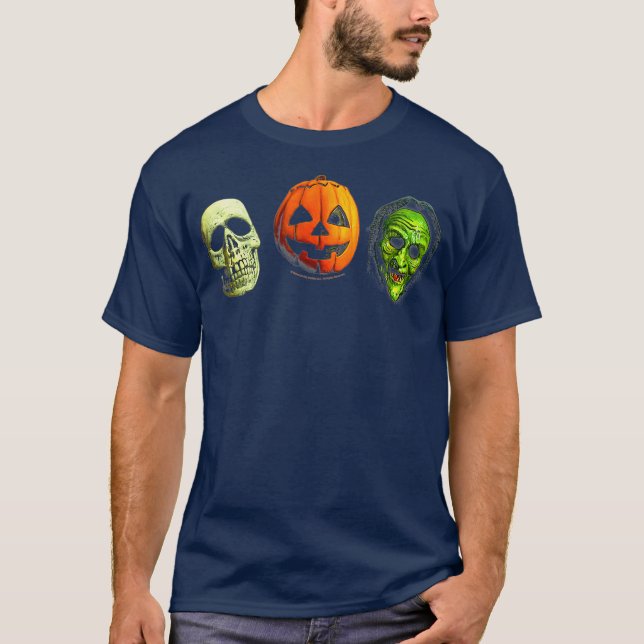 Halloween 3 Silver Shamrock Masks T-Shirt (Front)