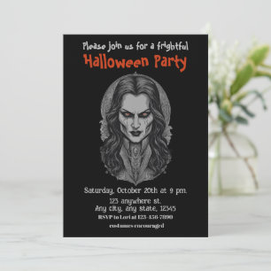 Halloween, 3 vampire, frightful, scary, c2 invitation