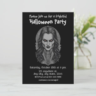 Halloween, 3 vampire, frightful, scary,  invitation