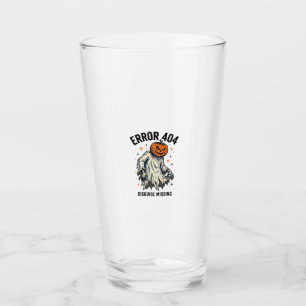 Halloween 404 Costume Pumpkin Ghost Error Design_1 Glass