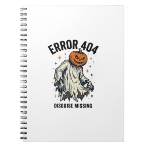 Halloween 404 Costume Pumpkin Ghost Error Design_1 Notebook