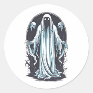 Halloween 4 spirit, adorable ghost, spooks, scary1 classic round sticker