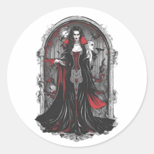 Halloween 4 vampire, fun, monster, horror, t classic round sticker