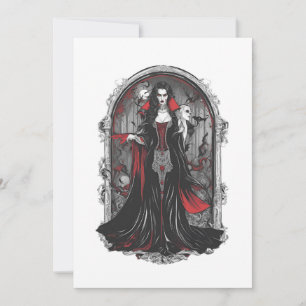 Halloween 4 vampire, scary monster, horror,  invitation
