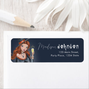 Halloween 50th Birthday Party Return Address Label