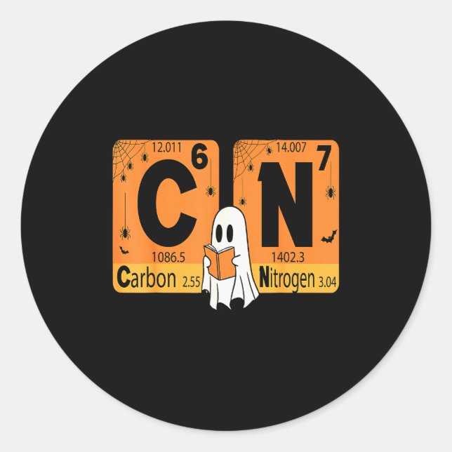 Halloween 67 Meme Science Chemistry Humour Periodi Classic Round Sticker (Front)