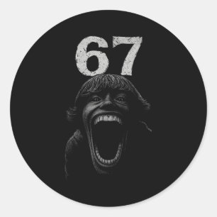 Halloween 67 Scp Horror Face Scary Costume Shirt H Classic Round Sticker