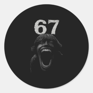 Halloween 67 Scp Horror Face Scary Costume Shirt H Classic Round Sticker
