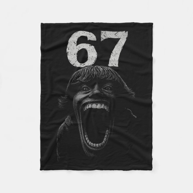 Halloween 67 Scp Horror Face Y Costume Shirt Horro Fleece Blanket (Front)