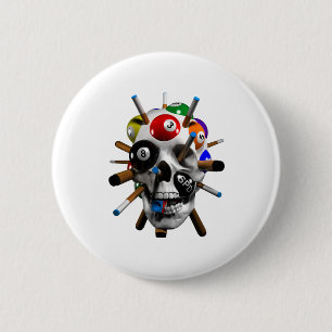 Halloween 8-ll Pool Cues For Billiards And Eight L 6 Cm Round Badge
