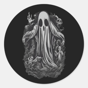 Halloween 8 spirit, awful, spooky, scary, evil, b classic round sticker