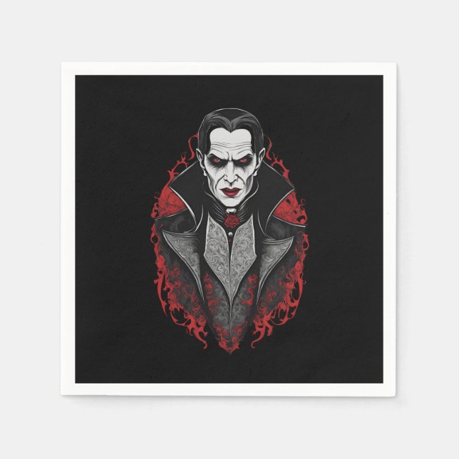 Halloween 9 vampire, horror, terrifying vampire,c2 napkin (Front)