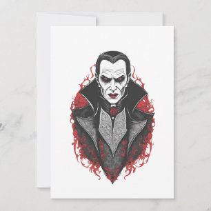 Halloween 9 vampire, scary monster, horror, invitation
