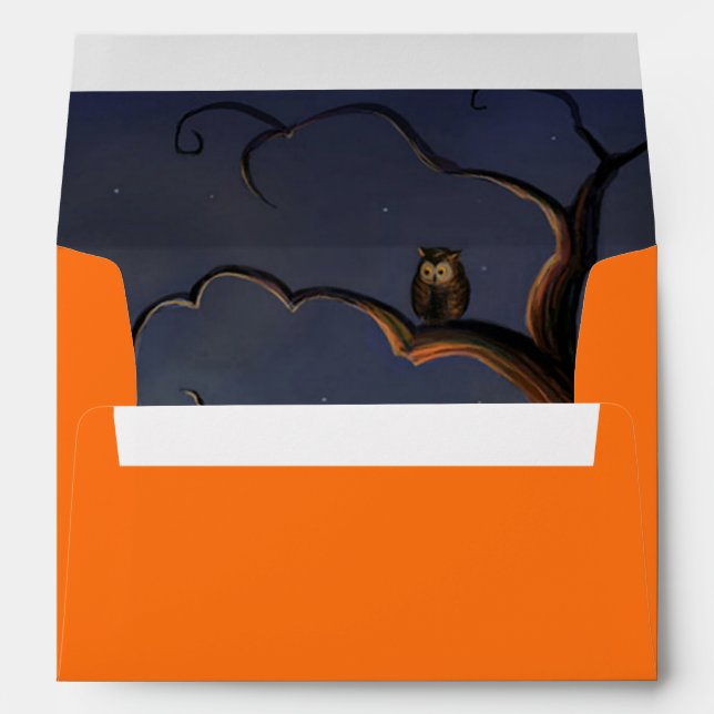 Halloween A7 Greeting Card Envelope/Owl Envelopes (Back (Bottom))