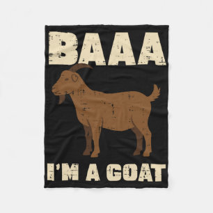 Halloween A Im Goat Funny Animal Costume Men Women Fleece Blanket