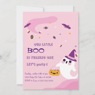 Halloween A Little Boo anniversary  Invitation