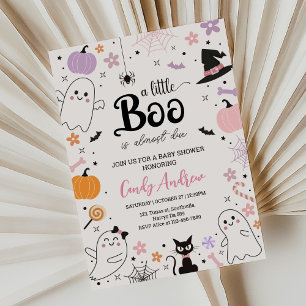 Halloween A Little Boo Baby Shower Invitation