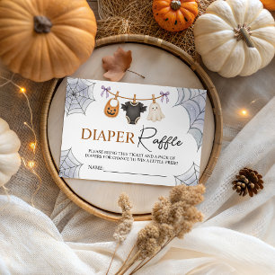 Halloween A Little Boo Diaper Raffle Tickets Enclosure Card
