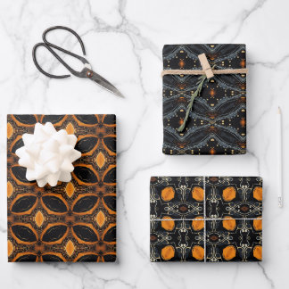 Halloween Abstract Pattern set 5  Wrapping Paper Sheet
