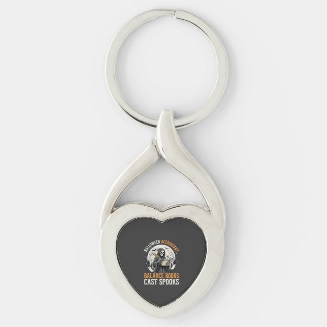 Halloween Accountant After Dark Key Ring (Front)