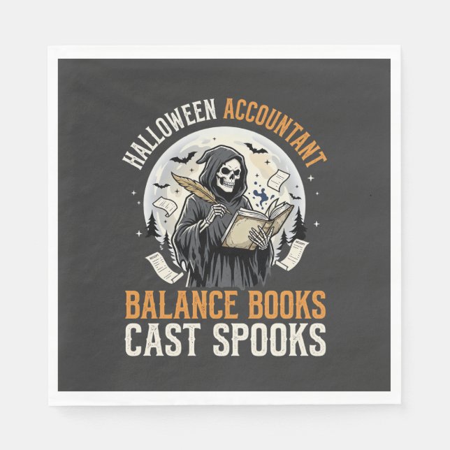 Halloween Accountant After Dark Napkin (Front)