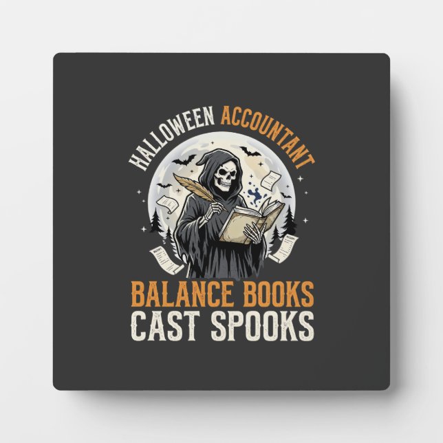 Halloween Accountant After Dark Plaque (Front)