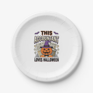 Halloween Accountant Funny Spooky Tax Season_1 Paper Plate