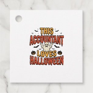 Halloween Accountant Vintage Ghost Shirt Design_1 Favour Tags